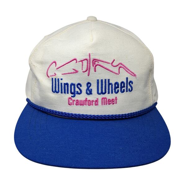 Wings & Wheels Crawford Meet Slideback 5 Panel Cap Multi OS RCC Vintage USA - Picture 1 of 9